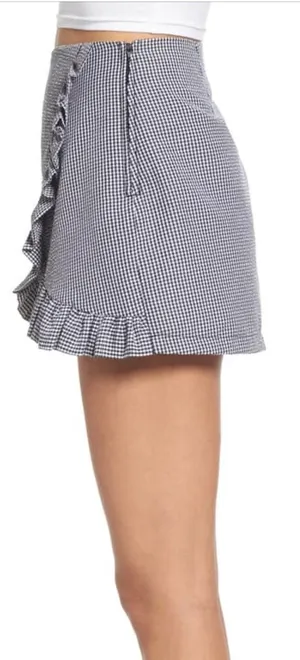 Ruffle Trim Gingham skirt thumbnail 3