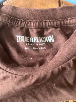 True Religion Glitter Puff Print Heritage Long Sleeve Baby Tee thumbnail 5