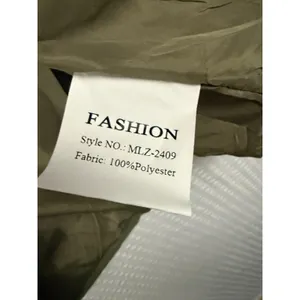 Fashion Olive Green Funnel Neck Button Up Windbreaker Jacket MLZ-2409 Small thumbnail 7