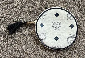 MCM Vintage Visetos Coated Canvas and Leather Coin Pouch thumbnail 1