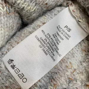 Garage Womens Small Cropped Cardigan Sweater Marled Grey V-Neck Button Front P/S thumbnail 5