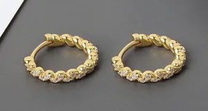 14mm Small Gold Hoop Earrings for Women Personality Fashion Simple Style thumbnail 2