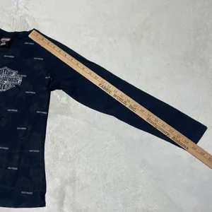 Harley Davidson L/S Graphic Tee Bedazzled Women's SZ M USA Missouri MO Villa thumbnail 6