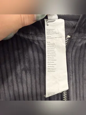 Fabletics Midnight Gray Plush Rib Hooded Jumpsuit M thumbnail 6