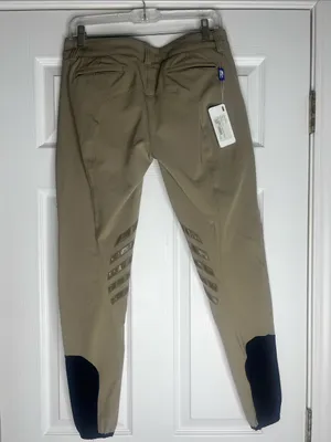 Equestrian Breeches with Silicone Knee Grip tan women’s breeches thumbnail 8