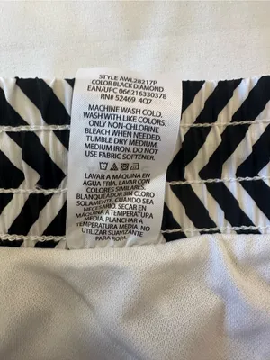 Athletic Works Black & White Geometric Athletic Shorts thumbnail 3