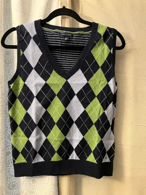 Tommy Hilfiger argyle sweater vest thumbnail 2