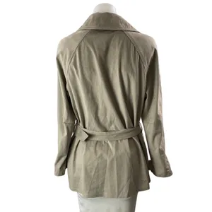 Zara Beige Long Sleeves Buckle Belt Double Breasted Trench Coat Jackets Size M thumbnail 3