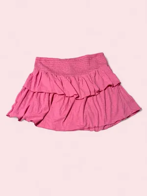 Simply Southern Pink Tiered Ruffle Mini Skirt thumbnail 2