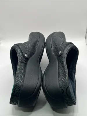 DANSKO Allison slip on EUR 39 US 8.5 Black Tooled Leather Clog Shoes thumbnail 8