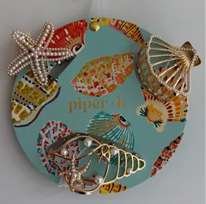 Piper K nwt Gold Seashell & Starfish hair claw clips thumbnail 1