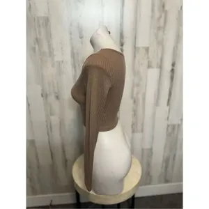 Brown long sleeve Tan thumbnail 2