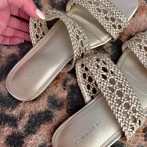 Calvin-klein Women's Gold Sandals thumbnail 2