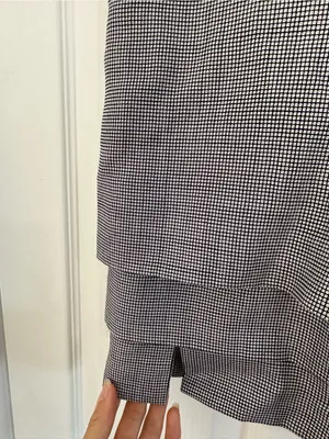ESCADA Vintage VIRGIN WOOL SILK Blend High Waist Tiered Plaid Check Mini Skirt 6 thumbnail 3