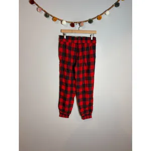 Aerie buffalo plaid flannel pajama jogger pants thumbnail 2