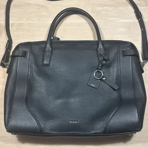 Tumi Stanton Kiran Tote Black Leather Travel Bag thumbnail 4
