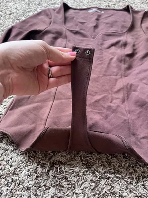 Abercrombie Long Sleeve Sweetheart Bodysuit thumbnail 6
