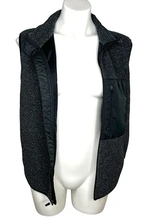 EXPRESS Sherpa Unisex Vest Grey Small Outdoor Winter Fall Layering Active‎ thumbnail 1