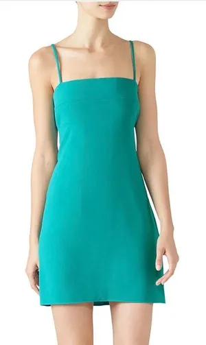 Amanda Uprichard Roxi Mini Sheath Sleeveless Dress in Teal Green Women's S thumbnail 1