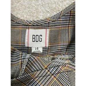 BDG Plaid Fit & Flare Mini Sleeveless Open Back Dress Size L thumbnail 7