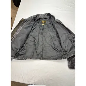 VTG Brooks Leather Sportswear womens black motorcycle jacket Size M. Made in USA thumbnail 6