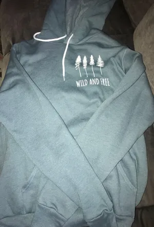 Bella Canvas Blue Wild & Free Hoodie thumbnail 3