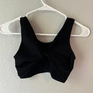 Aerie Black Fitted Sleeveless Crop Tank thumbnail 2