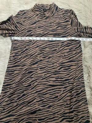 NWT AE Studio Animal Print Long Sleeve Mini Dress Large thumbnail 6