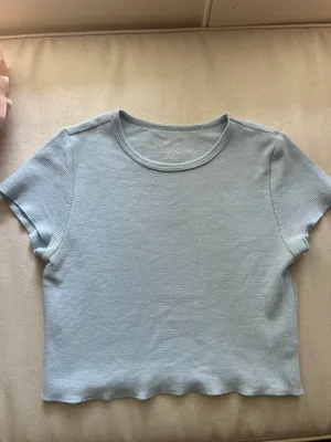 PacSun Basics Blue Baby Tee thumbnail 1