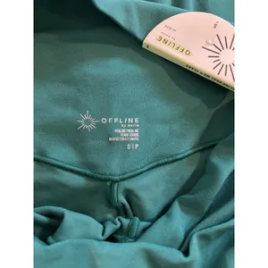 Offline by Aerie Real Me Kelly Green Flare Legging Pant High Rise Cross Front S thumbnail 4