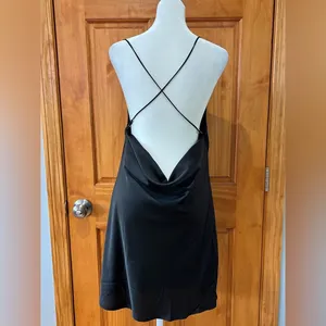 Black Slip Dress Elegant thumbnail 2