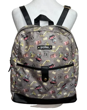 Harry Potter Backpack‎ Grey Platform 9 3/4 Hogwarts Express Faux Leather Bag OS thumbnail 1