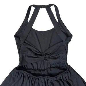 Halara Black Pocket 2 in 1 Romper Easy Peezy XS Cut Out Back Tennis Pickeball thumbnail 6