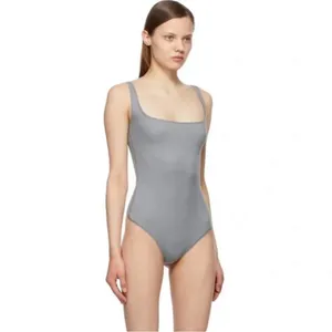 SKIMS Cotton Rib Thong Bodysuit in Pacific, NWT XXS thumbnail 2
