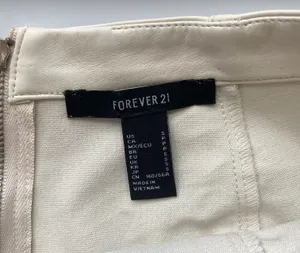 Forever 21 White Leather Skirt thumbnail 2