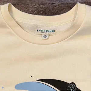 NWT Earthbound Snake Moon Cream Crewneck Sweatshirt Size Medium thumbnail 2