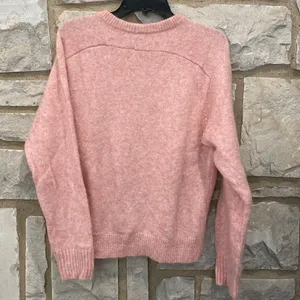 J Crew Pink Relaxed Saddle Sleeve Crew Neck Sweater M thumbnail 3