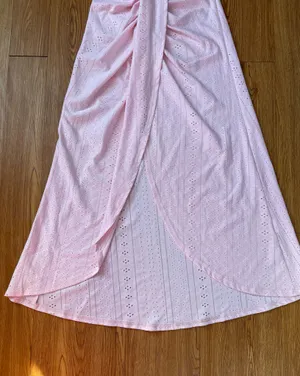Chicme light pink strapless dress thumbnail 5