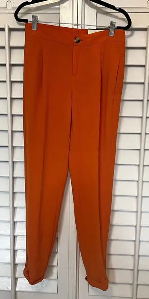 Cato Orange Contemporary Fit‎ Ankle Pants Size 4 thumbnail 1