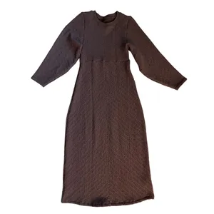 Free People Gabby Boho Textured Seamless Midi Dress in Coconut Shell Size Medium thumbnail 7