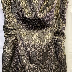 Ann Taylor Elegant Black Lace Dress Cocktail nude underlay thumbnail 5