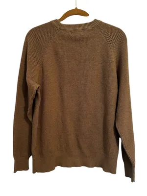 Wilt Womens Waffle Knit Crewneck Sweater Top Cotton Cashmere Preppy Casual thumbnail 4