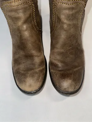 Born Women's 7 M Distressed Brown Leather Fold-Over Cuff Knee High Riding Boots thumbnail 4