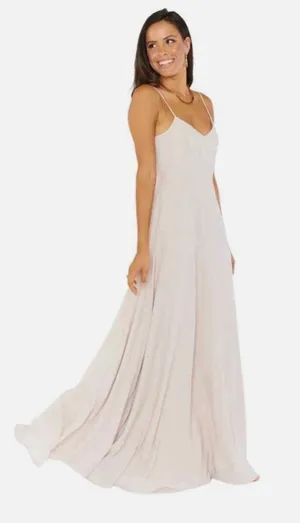 Show Me Your MuMu Blush Pink Spaghetti-Strap Midi Dress thumbnail 1
