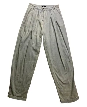 BDG Pleated Balloon Pants Womens 2 Light Wash Denim High Rise Tapered‎ Jeans thumbnail 1
