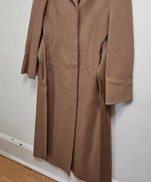 Mango Wool coat with handmade belt Medium Brown Women's Size XS 57006721 thumbnail 6