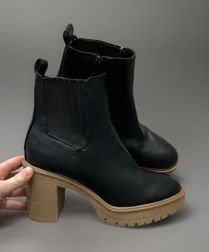 Dolce Vita‎ Jade platform Black Leather Lug Sole Boots Size 9 thumbnail 1