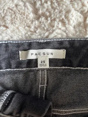 PacSun Skirt Black Denim Frayed thumbnail 3