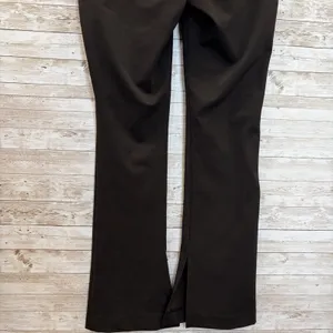 Express Womens M Pants Skyscraper‎ Super High Rise Black Flared Slit Hem Stretch thumbnail 9