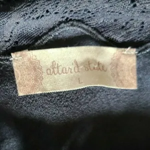 Altar'd State Blue Faux Suede Lace Mini Dress Scallop Hem Boho‎ Festival Largeye thumbnail 6